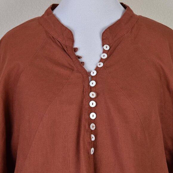 Myrah Penaloza FRIDA Linen Smocked Top - One Size - Picture 2 of 10